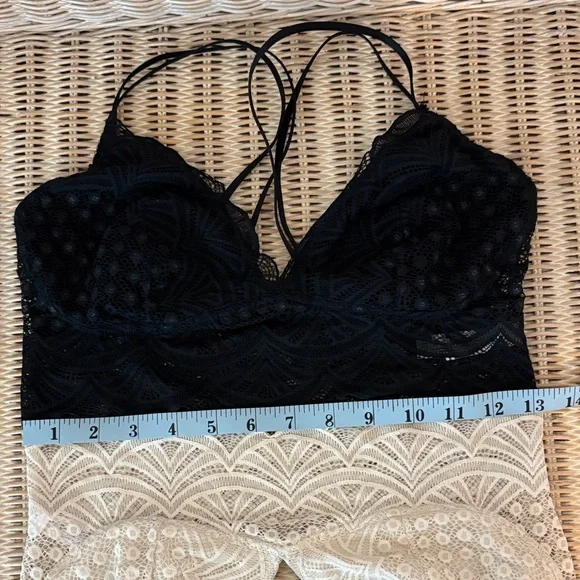 Auden Black Lace Bralette and Auden Cream Lace Bralette - Picture 6 of 12